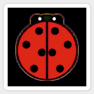 🐞 Ladybug with Rainbow Static 🌈💚 Sticker